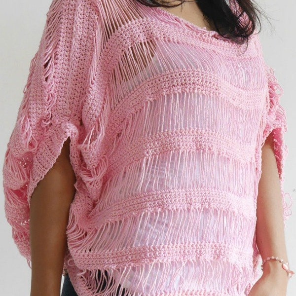Crochet oversize lace top pattern,  drop stitch summer top, over size  top, , drop stitch top, oversize sweater top, summer sweater top
