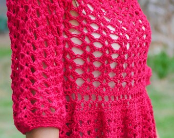 New ANDMARY Crochet Frill Knit Tops