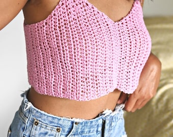 Patrón fácil de crochet cami top pdf con video