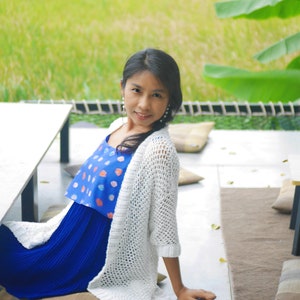 crochet mesh cardigan pdf pattern with video tutorial