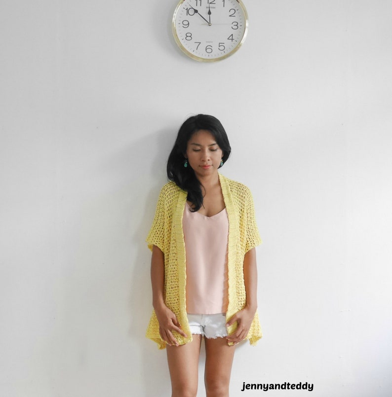 Crochet Summer Kimono Cardigan, Lemonade Crochet Kimono Pdf Pattern