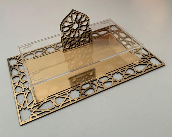 Ramadan serving tray | laser cut design | wood acrylic svg dxf ai pdf