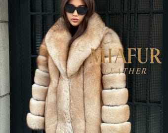 Vintage coyote fur coat, Canadian coyote fur coat, Evans fur coat, vintage luxury coyote fur coat