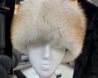 黒キツネの毛皮のロシアの帽子、コサック帽子、本物のキツネの毛皮の