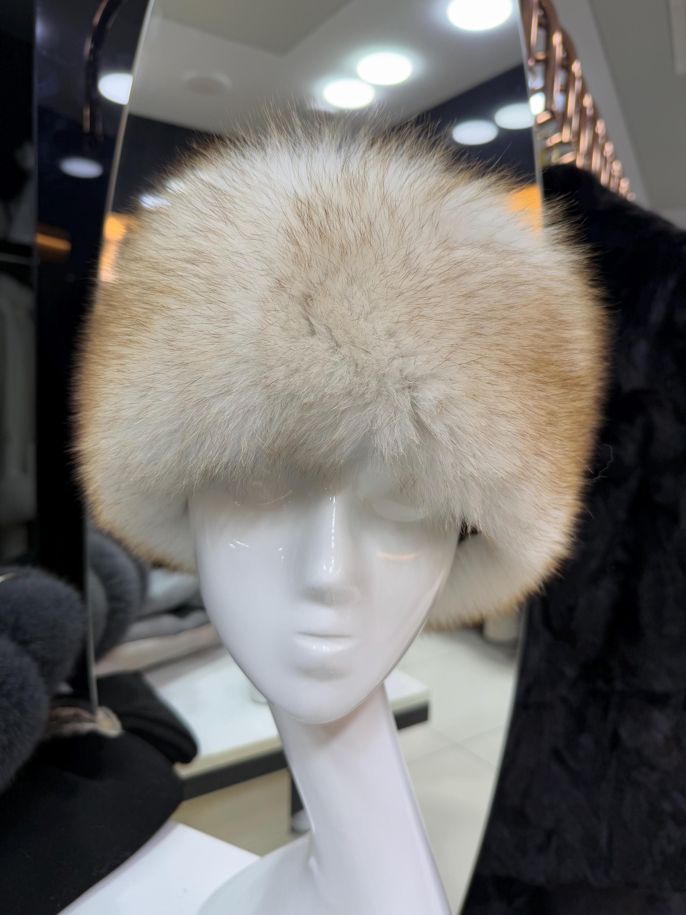 Vintage Fur Hat Russian Fox - Etsy