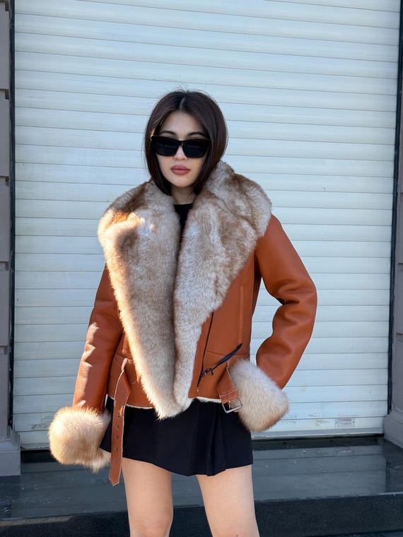 中古】ファーコート ミンク ショート丈 11 茶 ブラウン /OU レディース