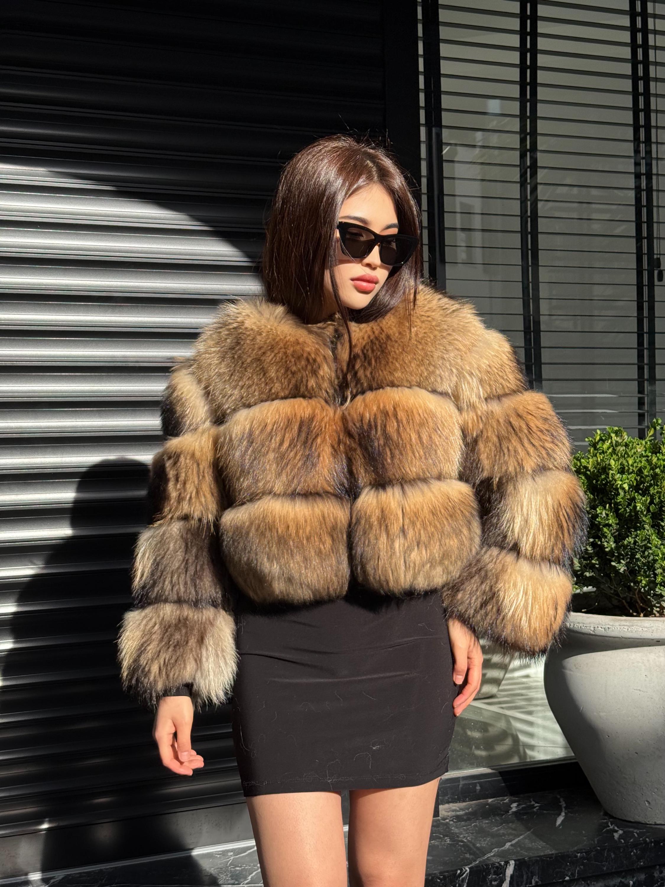 YILON MADE Waistmark eco fur coat ブラウン YILON MADE Waistmark eco fur coat ブラウン YILON MADE