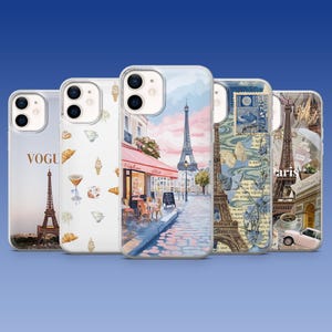 Paris Phone Case Vouge Love Girly Eiffel Tower Cover iPhone 16 Pro 16e 15 14 13 12 Samsung S25 S25 Edge S24 S23FE S22 A16 A56 Pixel 9Pro 9A