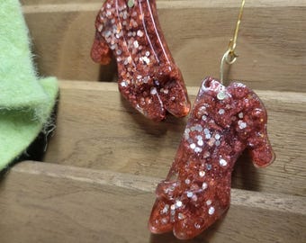 Dorothy's Slippers, Wizard of Oz, Ruby slipper earrings