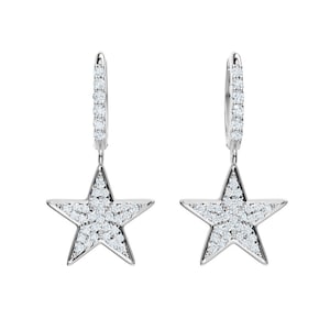 Stellar Drop Earrings Celestial Collection 14K & 18K Gold Lab-Grown Diamond Drop Earrings | Gifts for Women/Wife/Love | Celestial Jewelry