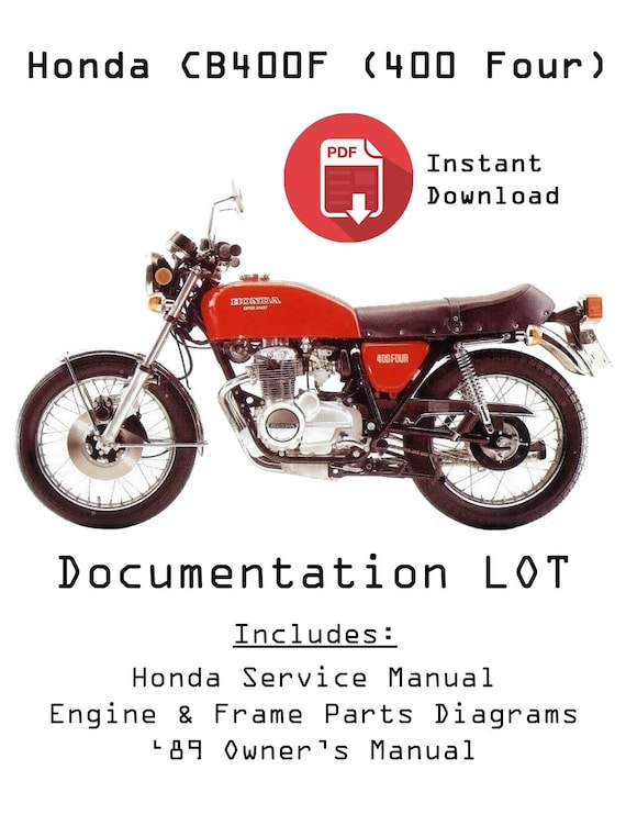 Honda CB400F 400Four ドキュメントロット：サービスマニュアル、部品