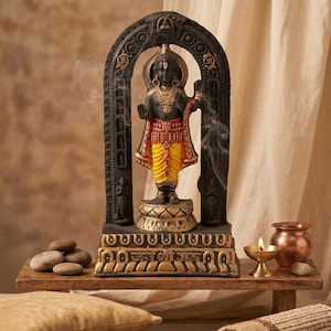 Lord Ram Lalla Statue, Ayodhya Style Resin Murti, Home Temple Mandir Decor