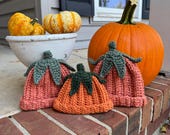 Pumpkin Baby Hat Crochet Pattern | Fall & Halloween Beanie PDF Tutorial | Preemie, Newborn, Baby, Toddler Sizes