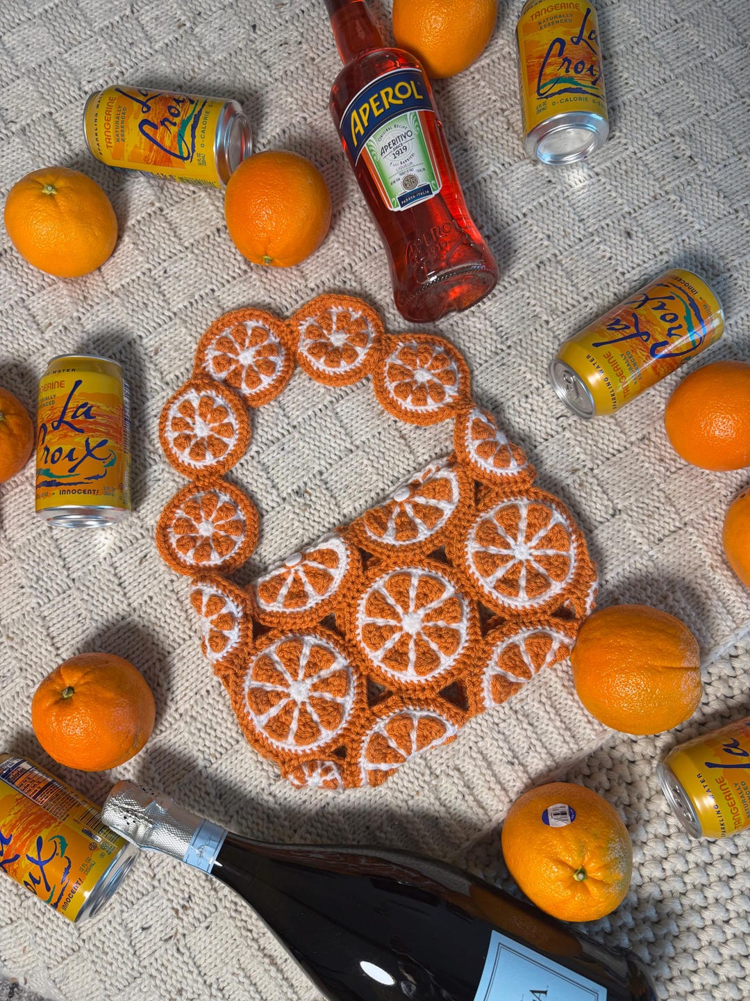 Aperol Spritz Bag Citrus Slice Crochet Pattern - Etsy