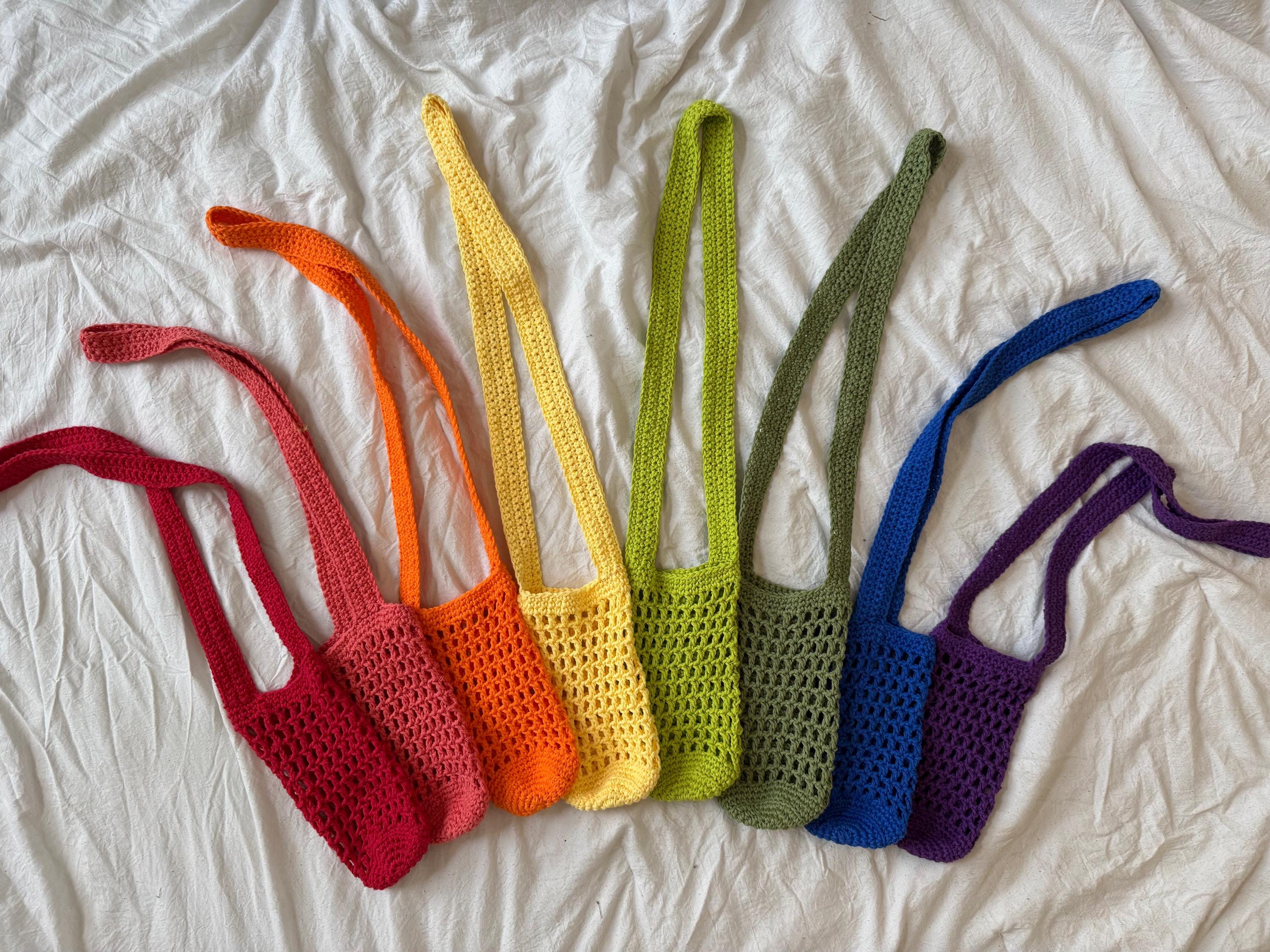 No-sew Crochet Water Bottle Holder Pattern | Mesh Bottle Bag PDF ...