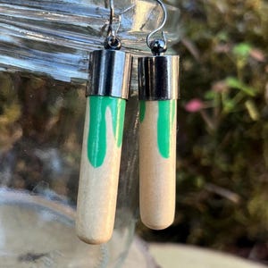 Drip Earrings - Green | Hanging Earrings | Upcycled Jewelry!