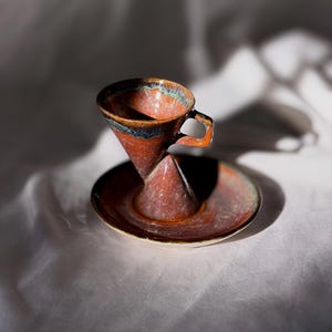 Handmade Turkish Coffee Cup Set – Giza Series - Ceramic - 60 ml