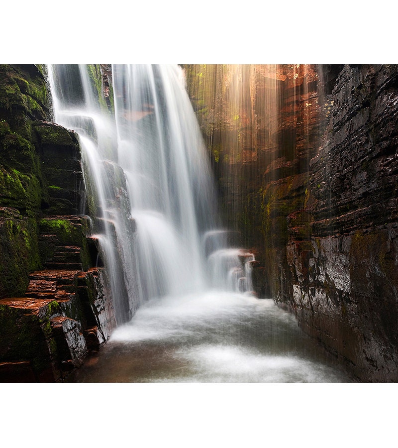 Triple Falls Waterfall Photography Photo Print Fine Art Etsy