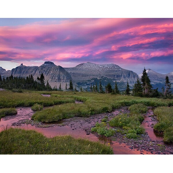 Landscape Photography Logan Pass Sunset - Fine Art Photo Print - Glacier National Park, Montana, Nature Photography