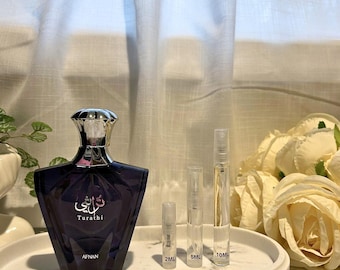 Afnan Turathi Blue Decant Sample: Unisex Arabic Middle Eastern Perfume