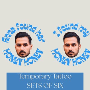 Mamma Mia Bachelorette, Bachelorette Tattoo, She Found Her Honey Honey, Bachelorette Tattoo, Temporary Tattoos, SETS OF 6