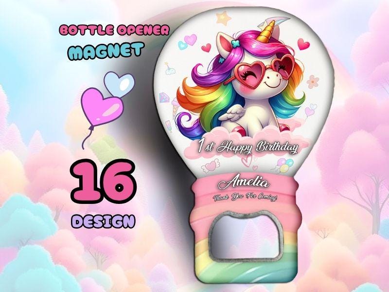 Calamita Compleanno con Unicorno e nuvoletta