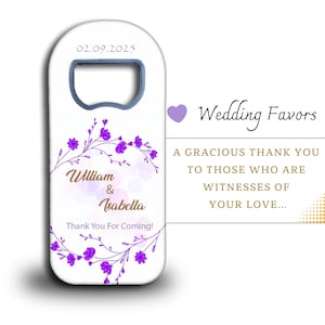 Custom Wedding Favor Magnet, Wedding Souvenir For Guests, Wedding Favors, Save The Date Magnets, Magnetic Bottle Openers, Thank You Gifts
