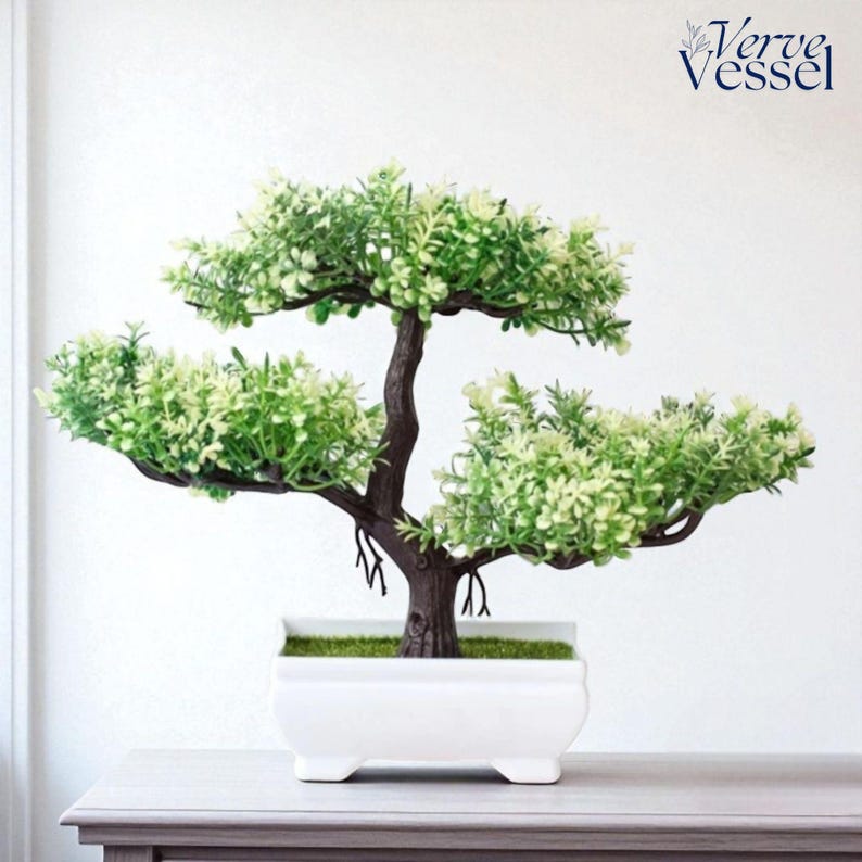 Faux Plants, artificial plants, Artificial Bonsai, Faux Plant, bonsai tree, Fake Plants, Silk Plants, home decor, Small Space Decor, table decor, room decor, modern home decor, bonsai pot, gift for her, Realistic artificial bonsai tree in decorative pot, available in small or large. Made of plastic, perfect for tabletop, desk, or shelf decor. Low-maintenance faux plant for minimalist, modern, or Zen-inspired spaces. Great for home, office, or gift-giving. Lightweight and durable design for long
