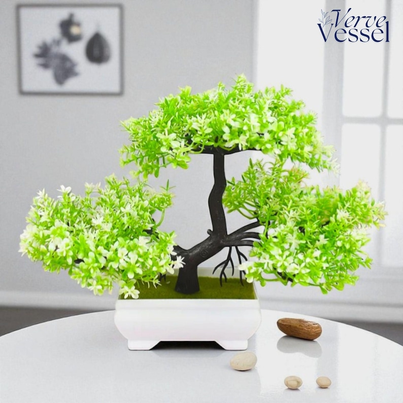 Faux Plants, artificial plants, Artificial Bonsai, Faux Plant, bonsai tree, Fake Plants, Silk Plants, home decor, Small Space Decor, table decor, room decor, modern home decor, bonsai pot, gift for her, Realistic artificial bonsai tree in decorative pot, available in small or large. Made of plastic, perfect for tabletop, desk, or shelf decor. Low-maintenance faux plant for minimalist, modern, or Zen-inspired spaces. Great for home, office, or gift-giving. Lightweight and durable design for long