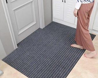 Washable Non Slip Floor Mat – Machine Washable Area Rug for Kitchen, Bathroom, Indoor Outdoor, Fade Resistant Polyester Carpet