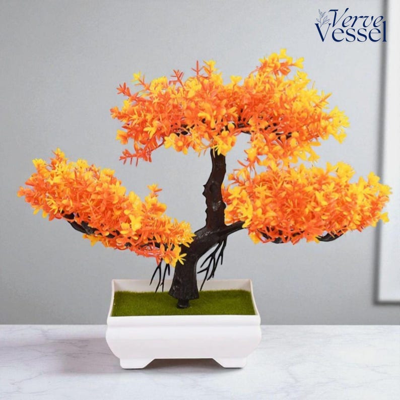 Faux Plants, artificial plants, Artificial Bonsai, Faux Plant, bonsai tree, Fake Plants, Silk Plants, home decor, Small Space Decor, table decor, room decor, modern home decor, bonsai pot, gift for her, Realistic artificial bonsai tree in decorative pot, available in small or large. Made of plastic, perfect for tabletop, desk, or shelf decor. Low-maintenance faux plant for minimalist, modern, or Zen-inspired spaces. Great for home, office, or gift-giving. Lightweight and durable design for long