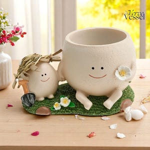 Cute Book Planter Pot for Book Lovers – Unique Resin Flower Pot for Desk, Gift for Her, Housewarming, Teacher or Plant Lover Gift