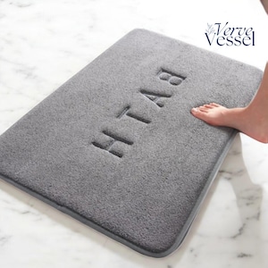 Anti-Slip Faux Cashmere Memory Foam Rug – Super Absorbent Machine Washable Kitchen, Bathroom & Living Room Floor Mat