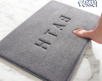 Anti-Slip Faux Cashmere Memory Foam Rug – Super Absorbent Machine Washable Kitchen, Bathroom & Living Room Floor Mat