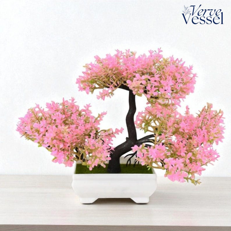Faux Plants, artificial plants, Artificial Bonsai, Faux Plant, bonsai tree, Fake Plants, Silk Plants, home decor, Small Space Decor, table decor, room decor, modern home decor, bonsai pot, gift for her, Realistic artificial bonsai tree in decorative pot, available in small or large. Made of plastic, perfect for tabletop, desk, or shelf decor. Low-maintenance faux plant for minimalist, modern, or Zen-inspired spaces. Great for home, office, or gift-giving. Lightweight and durable design for long