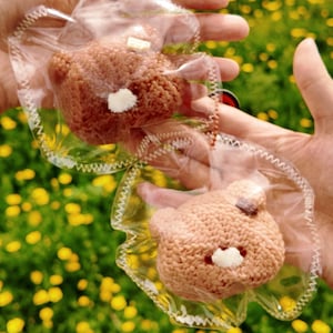 Handmade Yarn-style Bear Squishy Toy | Soft Silicone Slime Squishy Toy | ASMR Squeeze Toy | Stress Relief | Gift | Keychain | Kawaii Charm|