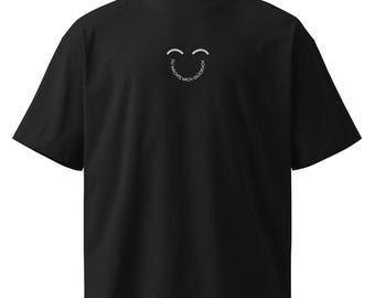 Camiseta orgánica unisex de gran tamaño con cuello ancho