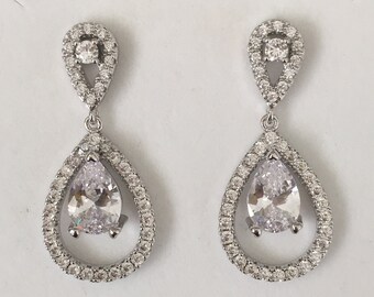 Boucles d’oreilles en mariée enroulement les boucles d’oreilles bridales rhinestone Boucles d’oreilles Rhinestone Bridal Boucles d’oreilles En cristal