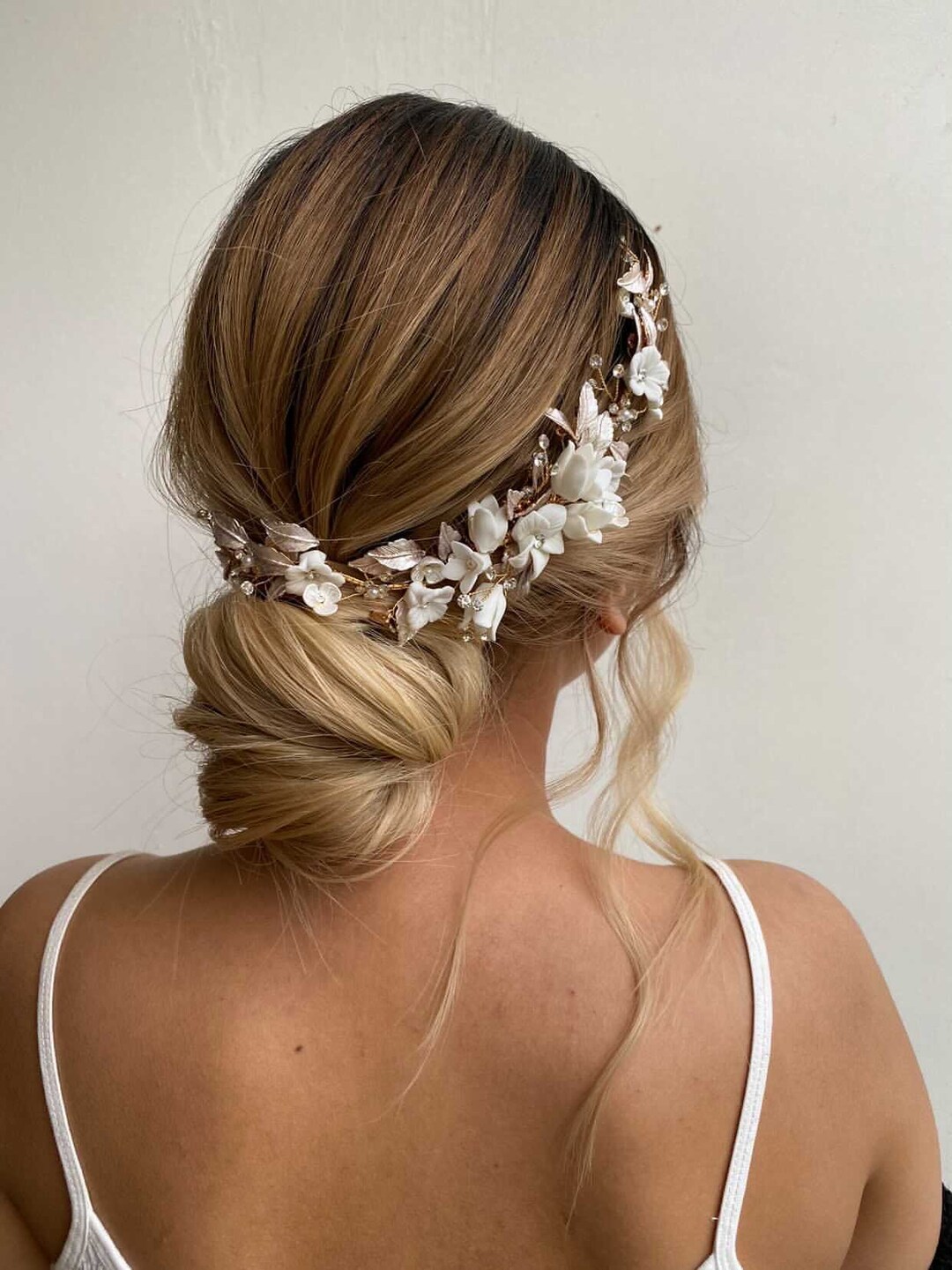 bridal floral headpiece