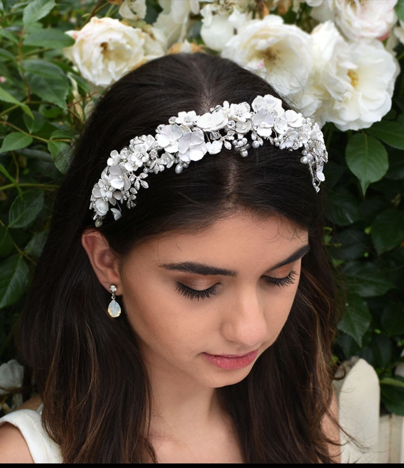 Floral Bridal Headpiece Vintage Bridal Headpiece Bridal Etsy Australia