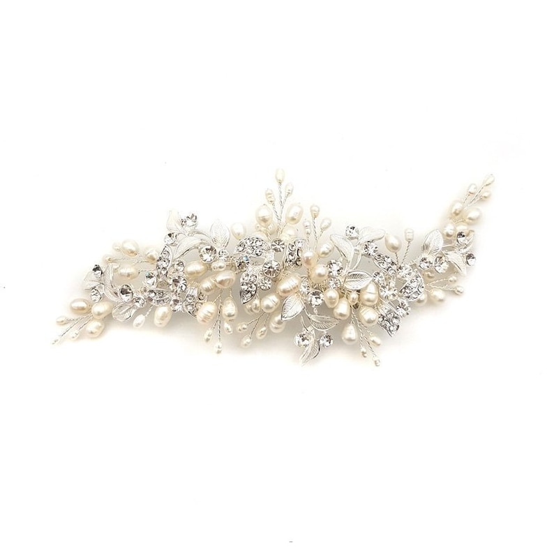 Crystal Pearl Bridal Headpiece Vintage Bridal Headpiece Freshwater Pearl Bridal Headpiece Romantic Bridal Headpiece Bridal Jewelry