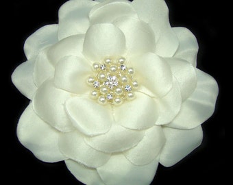 Bridal flower crown ivory flower head piece wedding wreath