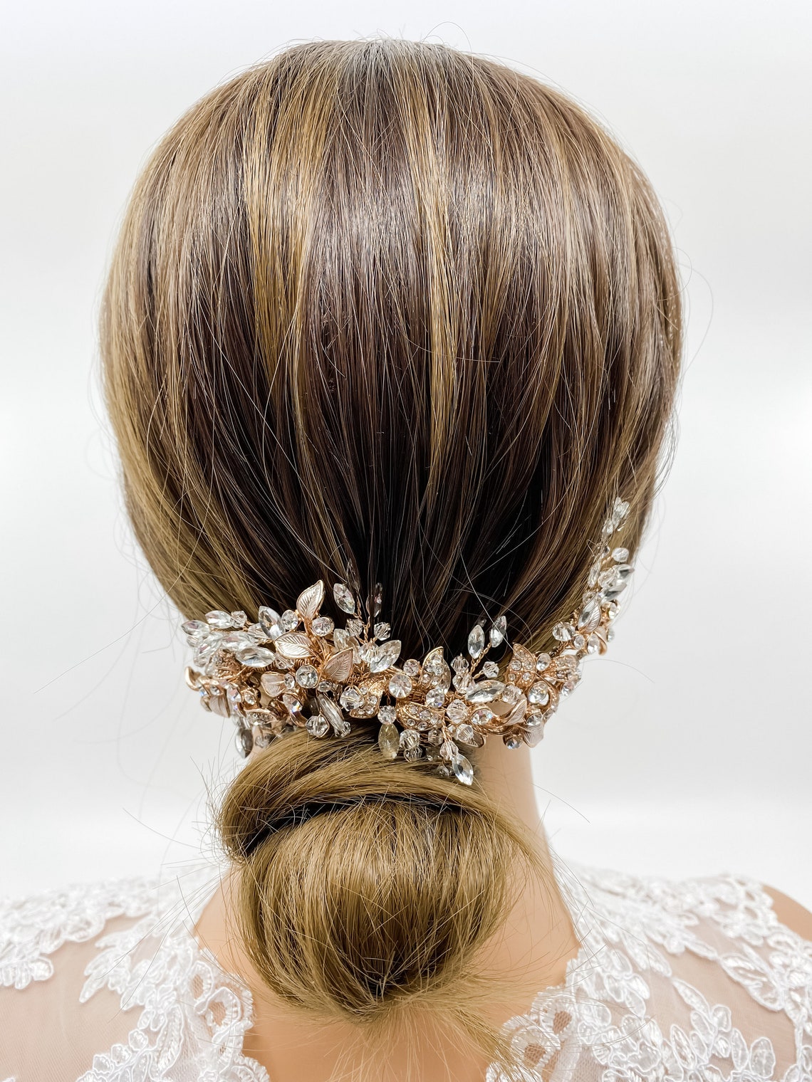 bridal headpieces rose gold
