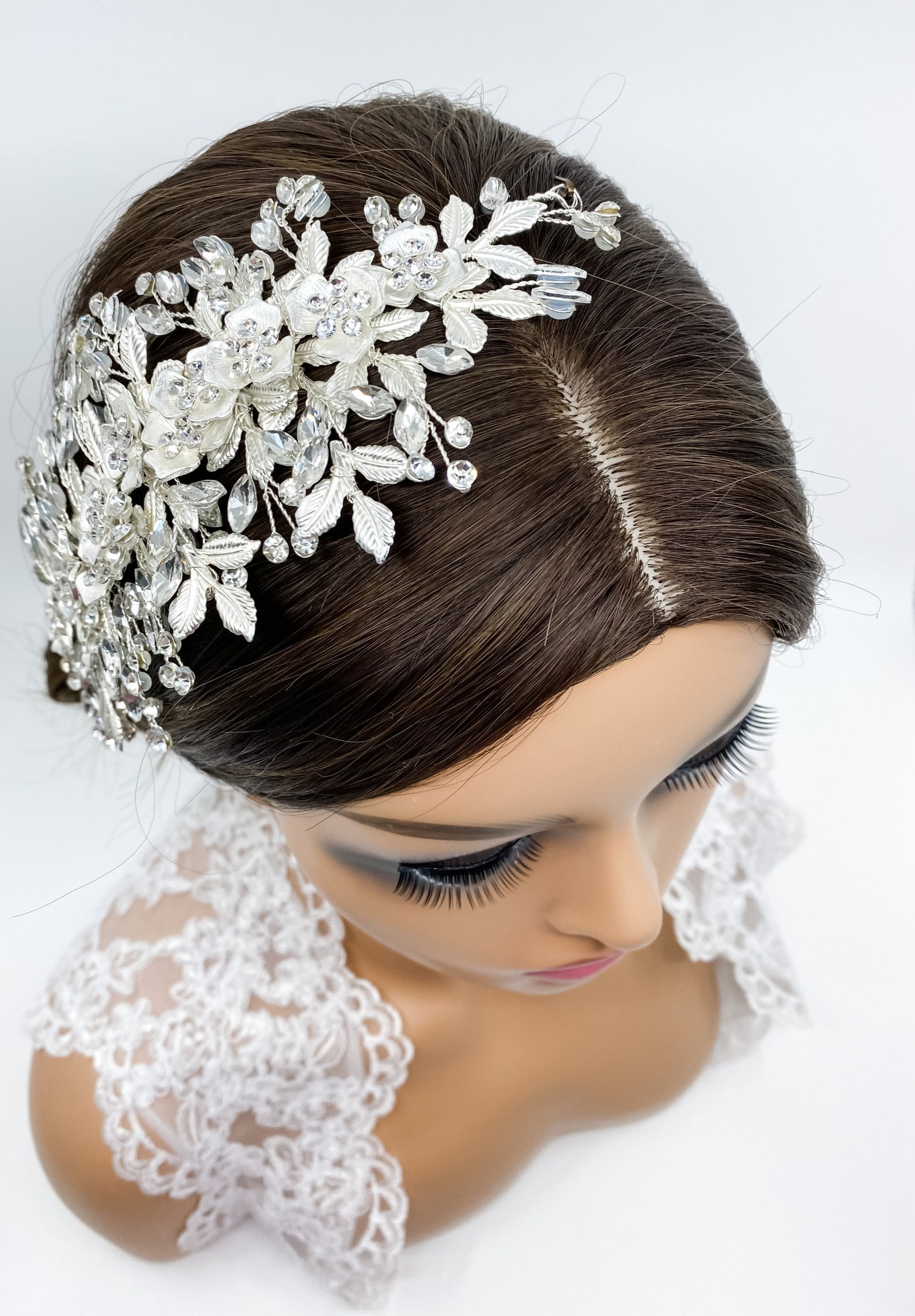 large flower headpiece