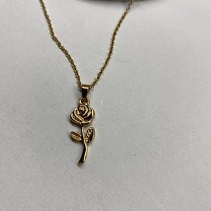 Rose Necklace,Flower necklace,Elegant Chain Necklace,Women Jewelry,Gift for Her,Mother&#39;s Day Gift
