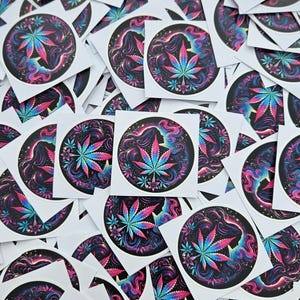 Psychedelischer Galaxie Sticker | Trippy Ästhetischer Vinyl-Aufkleber | Kosmische Stoner Girl Stimmung