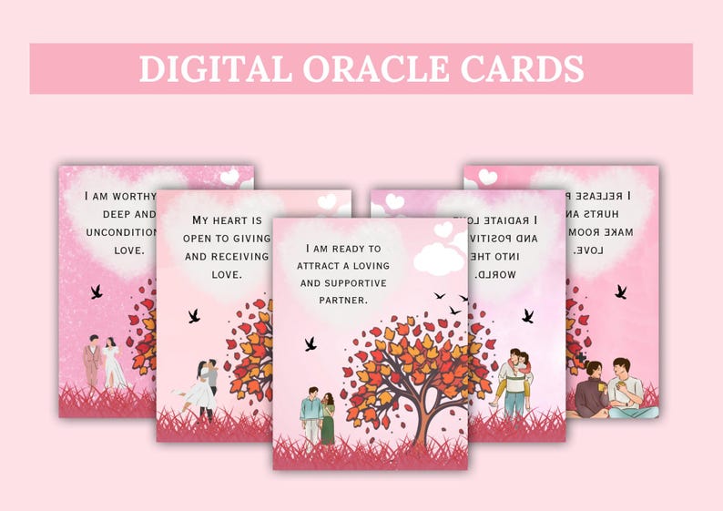 40 Love Affirmation Cards – Printable Digital Deck for Attracting Love ...