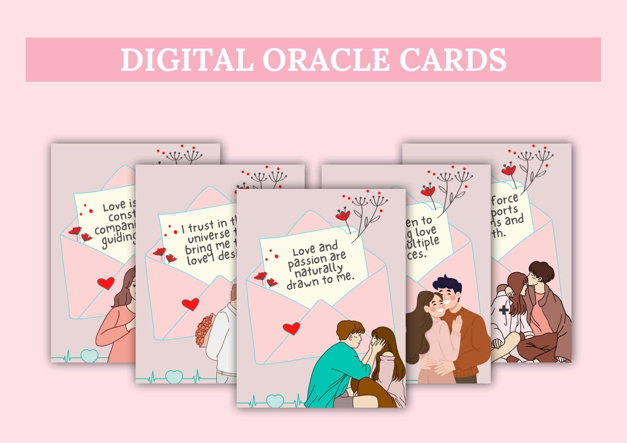 40 Love Affirmation Cards – Printable Digital Deck for Attracting Love ...