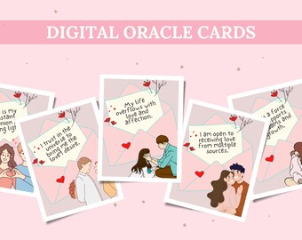 40 Love Affirmation Cards – Printable Digital Deck for Attracting Love | Manifestation Cards for Romance & Soulmate Energy