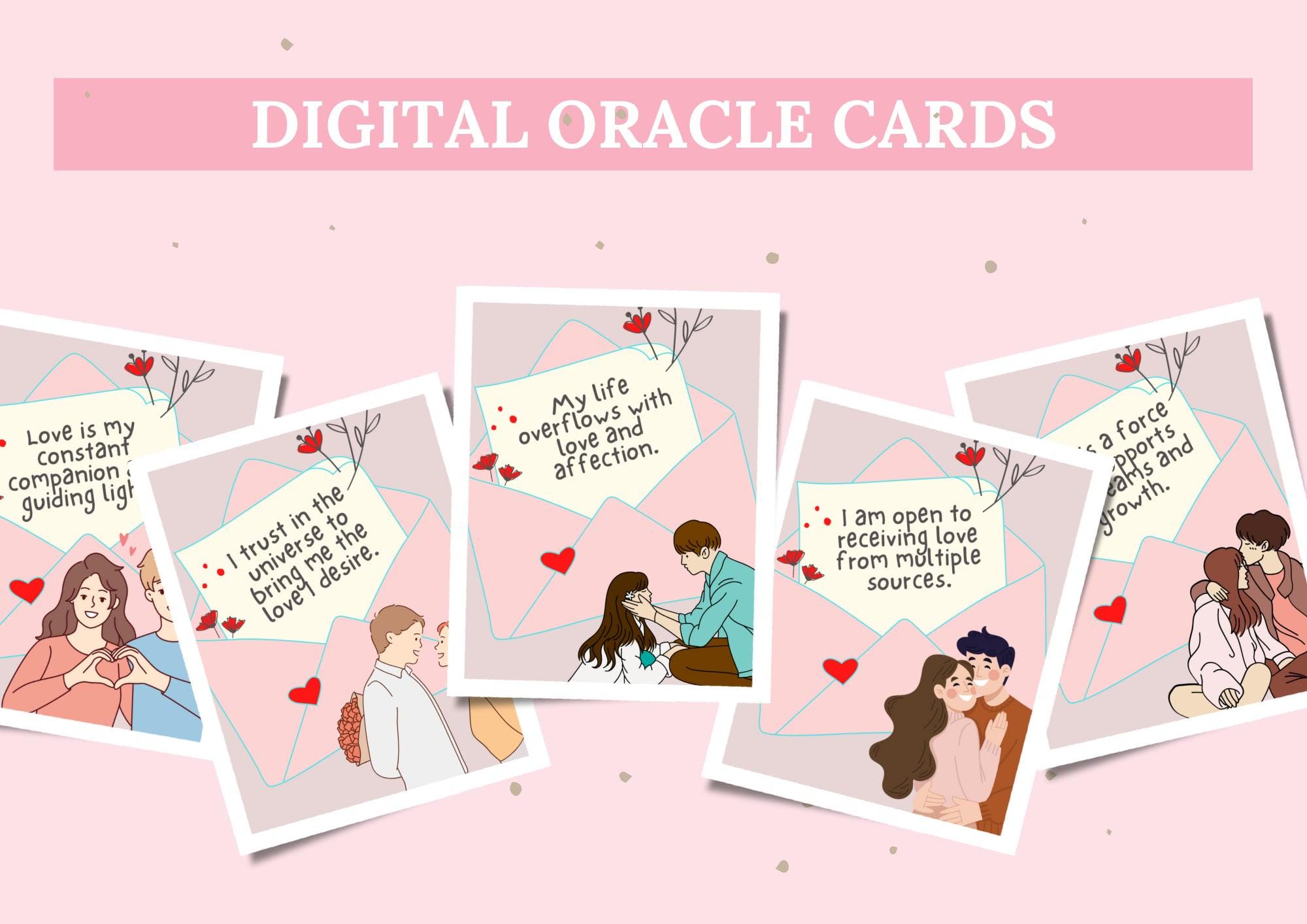 40 Love Affirmation Cards – Printable Digital Deck for Attracting Love ...